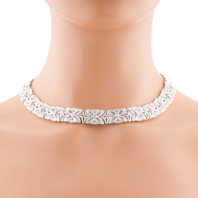 5.40ct Diamond Necklace 18ct Gold 84.6g