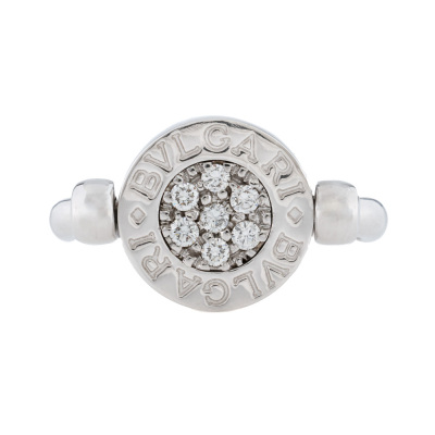 Bvlgari Bvlgari Flip Diamond & Onyx Ring
