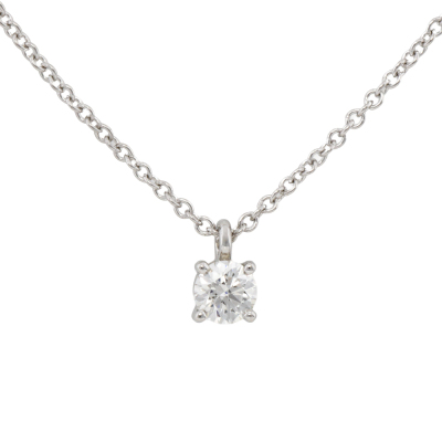 Tiffany & Co Solitaire Diamond Pendant 0.20ct
