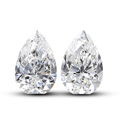 2.07ct Loose Pair of Diamonds GIA D VVS