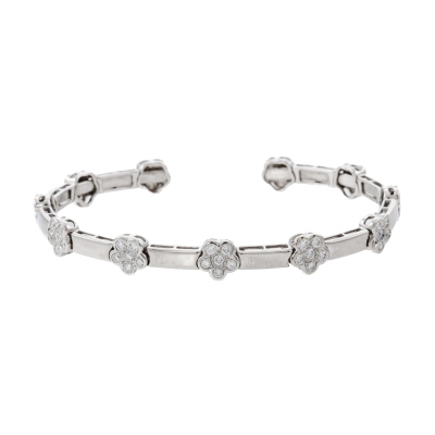 0.65ct Diamond Bangle 18ct Gold 15.6g