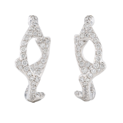 Christian Dior Bois De Rose Diamond Earrings