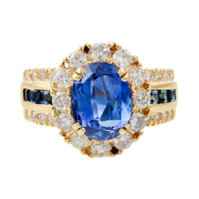 3.77ct Unheated Sri Lankan Sapphire Ring GIA