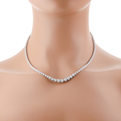 5.00ct Diamond Tennis Necklace, Platinum 34.2g