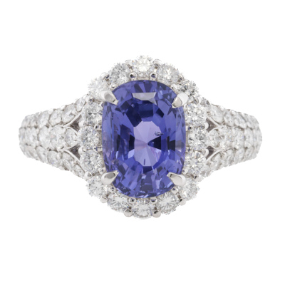 2.82ct Unheated Sri Lanka Colour Change Sapphire Ring GIA