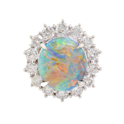 2.84ct Opal & Diamond Ring