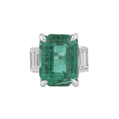 2.83ct Emerald & Diamond Ring GSL