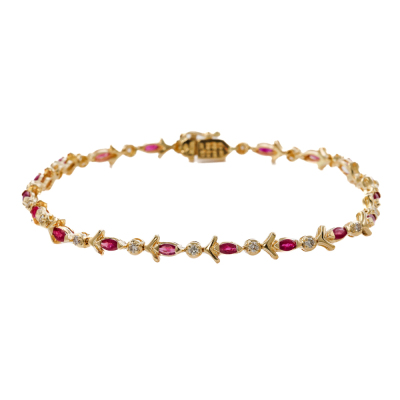 2.30ct Ruby & Diamond Bracelet
