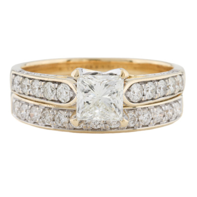 Diamond Solitaire Ring & Eternity Ring Set