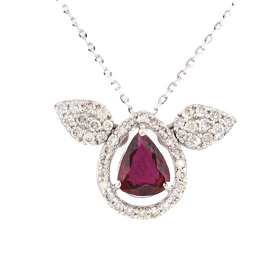 0.45ct Ruby & Diamond Pendant