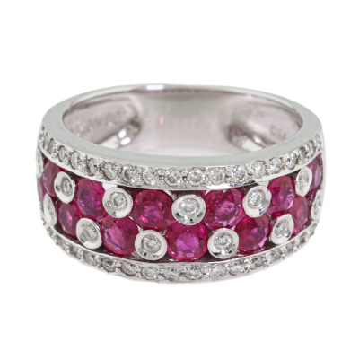 1.71ct Ruby & Diamond Ring