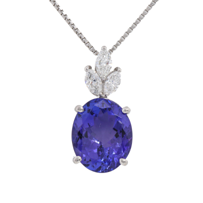 4.67ct Tanzanite & Diamond Pendant
