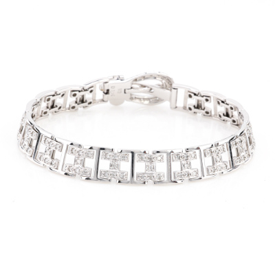 1.10ct Diamond Buckle 18ct Gold Bracelet