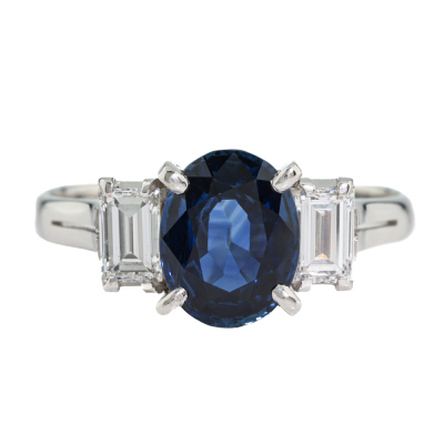 1.67ct Sapphire & Diamond Ring