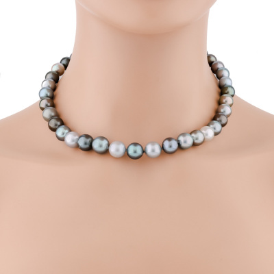 11.8-10.0mm Multicolour Cultured Pearl Strand Necklace