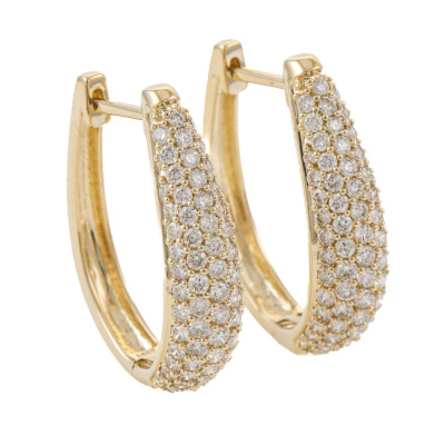 1.41ct Diamond Huggie Earrings