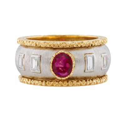 0.37ct Ruby & Diamond Ring