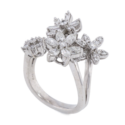 1.31ct Diamond Floral Ring