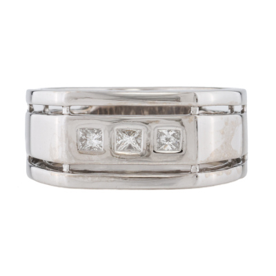 Diamond Mens Ring 18ct Gold 13.3g