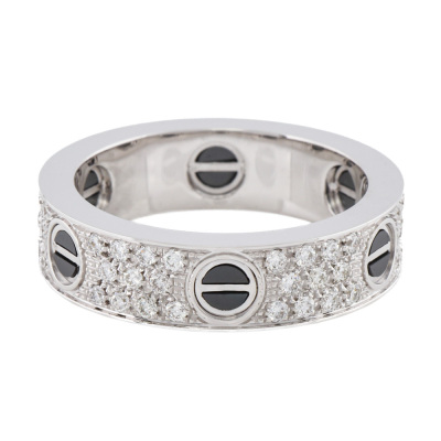 Diamond & Onyx Band Ring