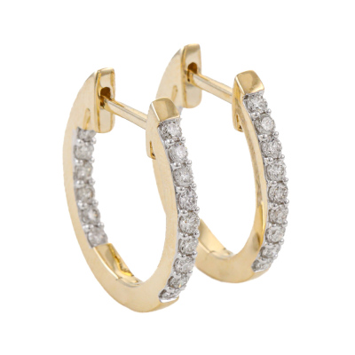 0.54ct Diamond Hoop Earrings