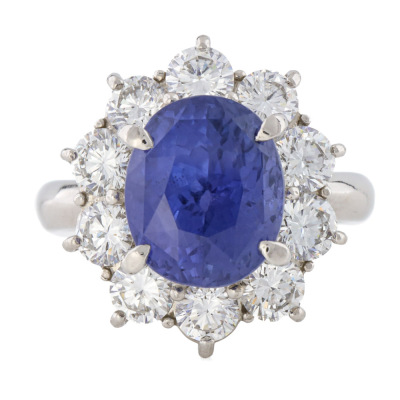 6.04ct unheated Ceylon Colour Change Sapphire Ring GIA