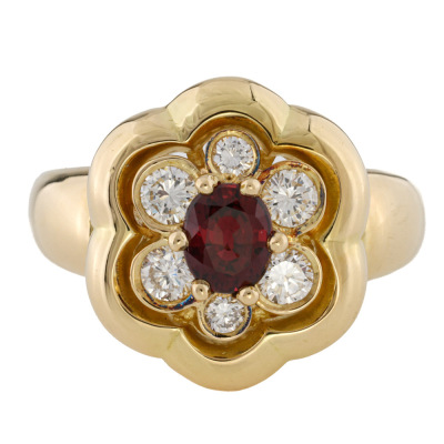 0.56ct Ruby & Diamond Ring