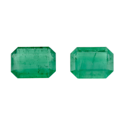 6.40ct Pair of Loose Zambian Emeralds GSL