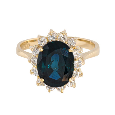 2.40ct Sapphire & Daimond Ring