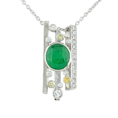 2.81ct Jade & Diamond Pendant