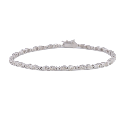 1.00ct Diamond Gold Bracelet 18ct 8.6G