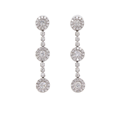 1.00ct Diamond Dangle Earrings