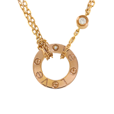 Cartier Love Pendant, 2 Diamonds