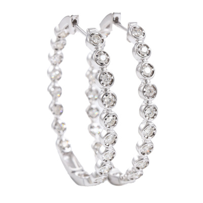 0.98ct Diamond Inside-out Hoop Earrings