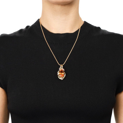 18.69ct Citrine Pendant 18ct Yellow Gold