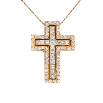 1.68ct Diamond Cross Pendant