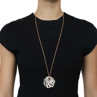Bvlgari Intarsio Mother of Pearl & Diamond Pendant