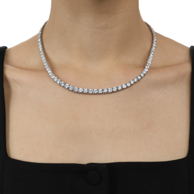 33.33ct Diamond Tennis Necklace GSL