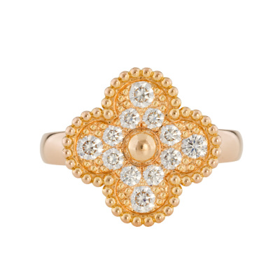 Van Cleef & Arpels Vintage Alhambra Diamond Ring