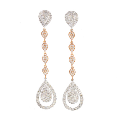 1.44ct Diamond Dangle Earrings