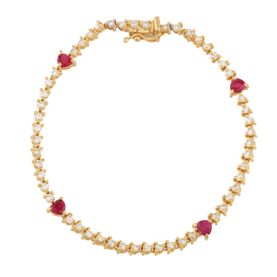1.15ct Ruby & Diamond Bracelet