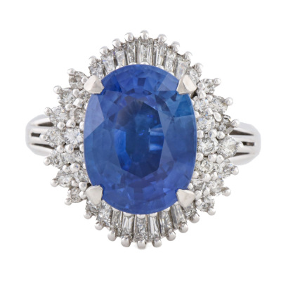 5.52ct Sapphire & Diamond Ring