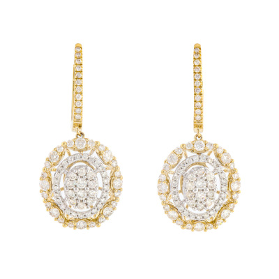 1.19ct Diamond Dress Earrings