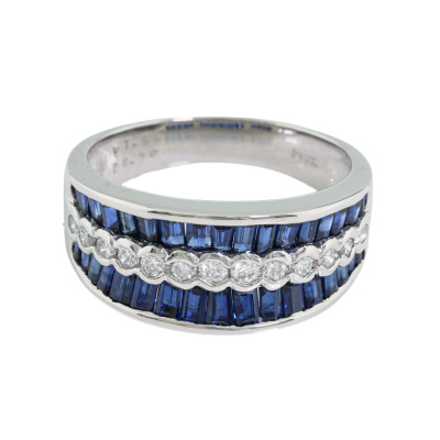 1.98ct Sapphire & 0.30ct Diamond Ring