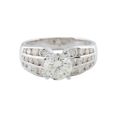 1.24ct Centre Diamond Ring GSL M VS1