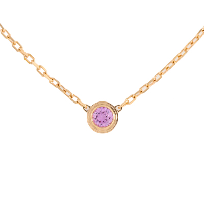 Cartier D Amour Necklace Pink Sapphire