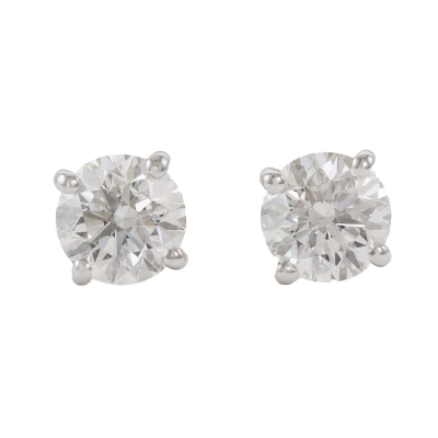 0.88ct Diamond Studs GIA D VVS2
