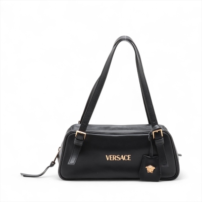 Versace Tag Nappa Bowling Bag