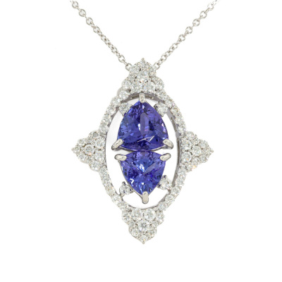 4.32ct Tanzanite & 1.03ct Diamond Pendant