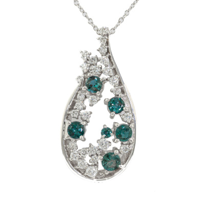 0.70ct Alexandrite & Diamond Pendant